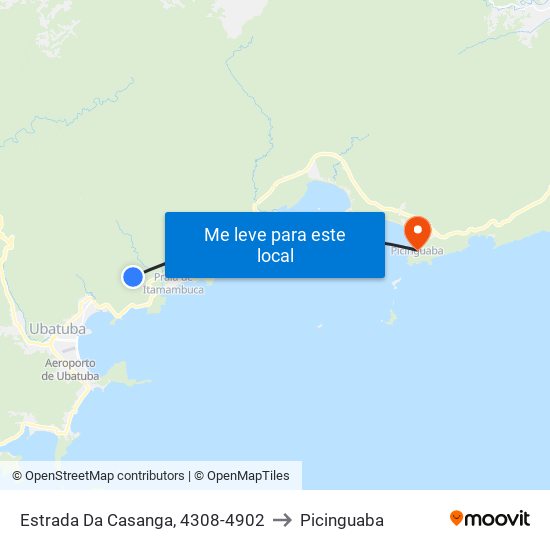 Estrada Da Casanga, 4308-4902 to Picinguaba map