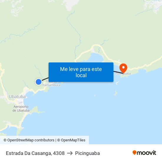 Estrada Da Casanga, 4308 to Picinguaba map