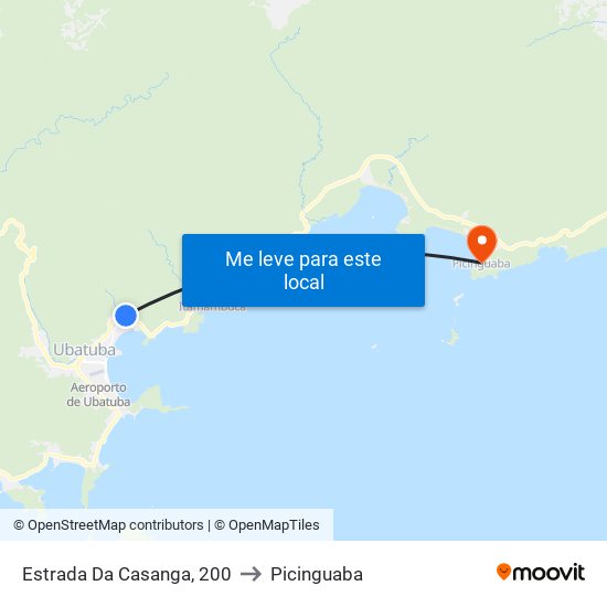 Estrada Da Casanga, 200 to Picinguaba map