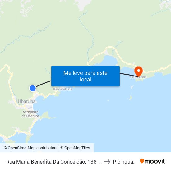 Rua Maria Benedita Da Conceição, 138-188 to Picinguaba map