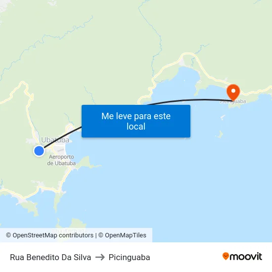 Rua Benedito Da Silva to Picinguaba map