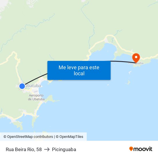 Rua Beira Rio, 58 to Picinguaba map