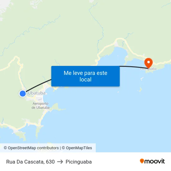 Rua Da Cascata, 630 to Picinguaba map