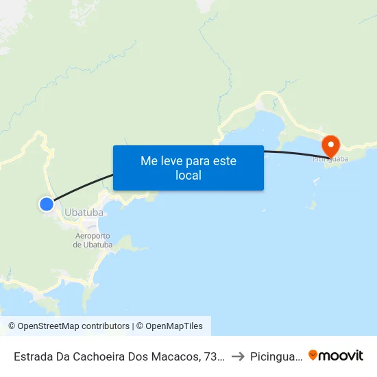 Estrada Da Cachoeira Dos Macacos, 732-776 to Picinguaba map