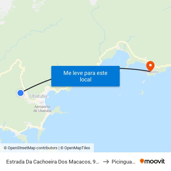 Estrada Da Cachoeira Dos Macacos, 926 to Picinguaba map