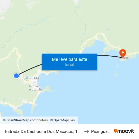 Estrada Da Cachoeira Dos Macacos, 1135 to Picinguaba map