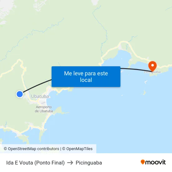 Ida E Vouta (Ponto Final) to Picinguaba map