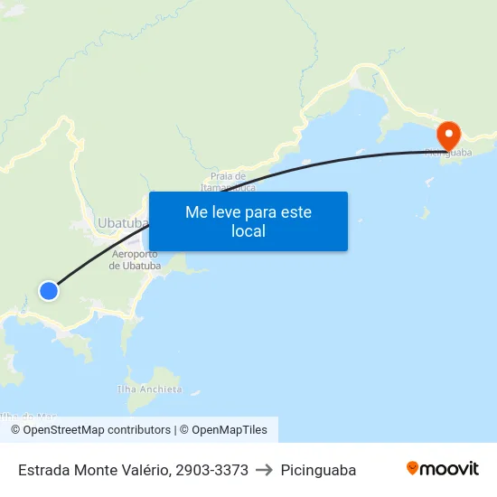 Estrada Monte Valério, 2903-3373 to Picinguaba map