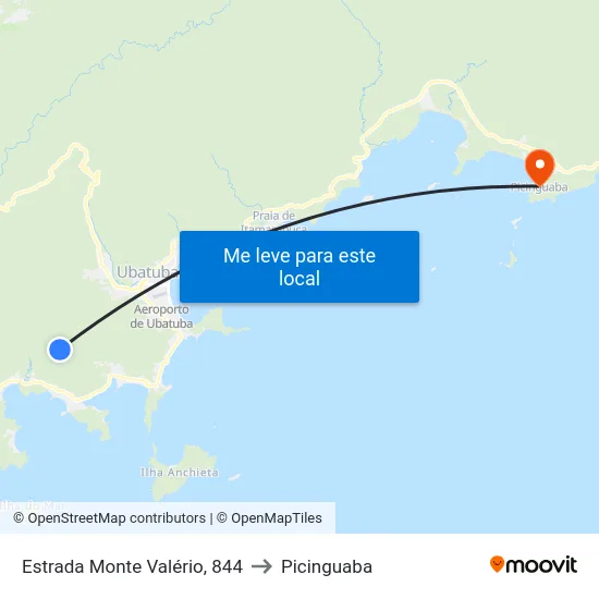Estrada Monte Valério, 844 to Picinguaba map