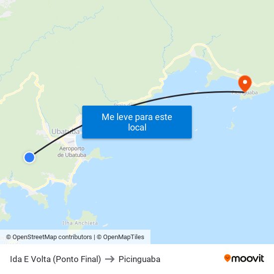 Ida E Volta (Ponto Final) to Picinguaba map