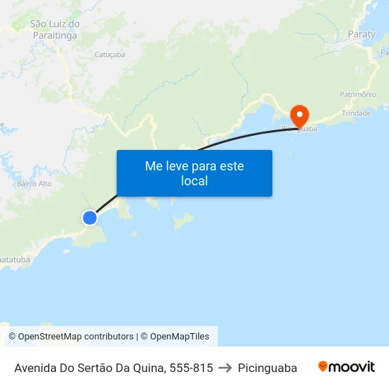 Avenida Do Sertão Da Quina, 555-815 to Picinguaba map