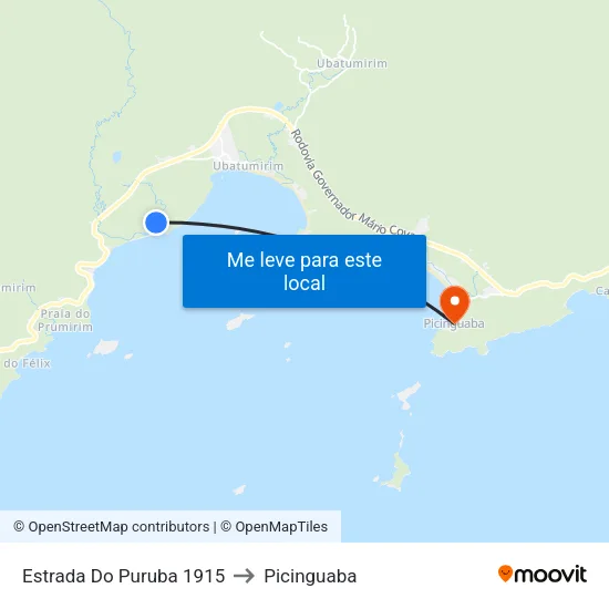 Estrada Do Puruba 1915 to Picinguaba map