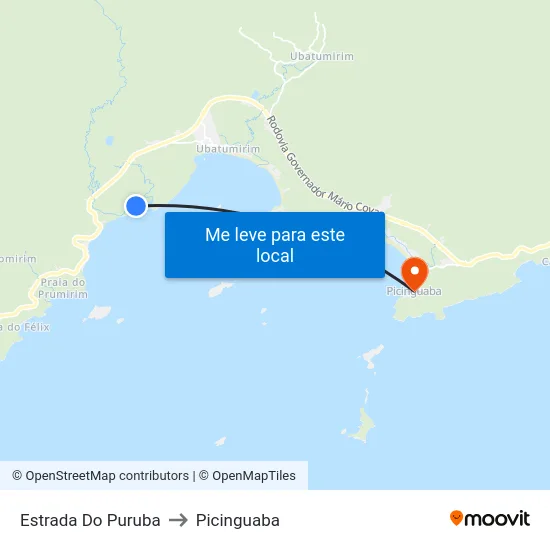 Estrada Do Puruba to Picinguaba map