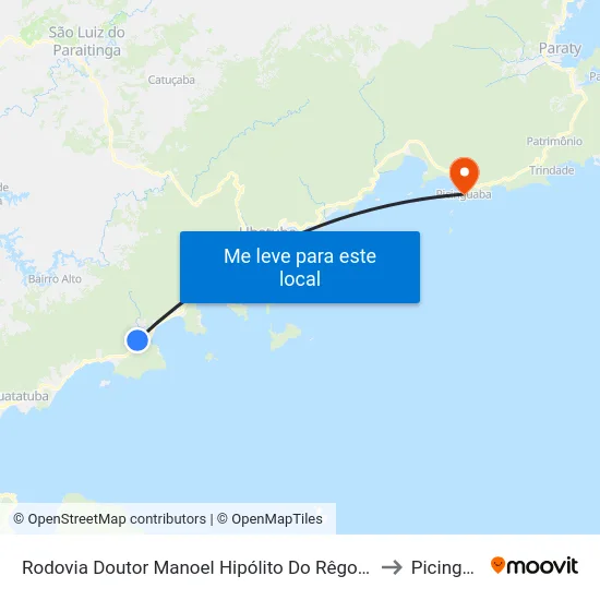 Rodovia Doutor Manoel Hipólito Do Rêgo, 39228-39782 to Picinguaba map