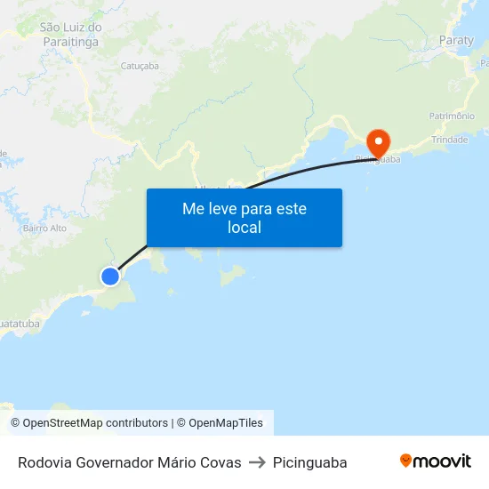 Rodovia Governador Mário Covas to Picinguaba map