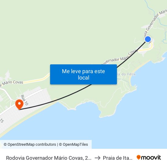 Rodovia Governador Mário Covas, 25709-25727 - Promirim to Praia de Itamambuca map