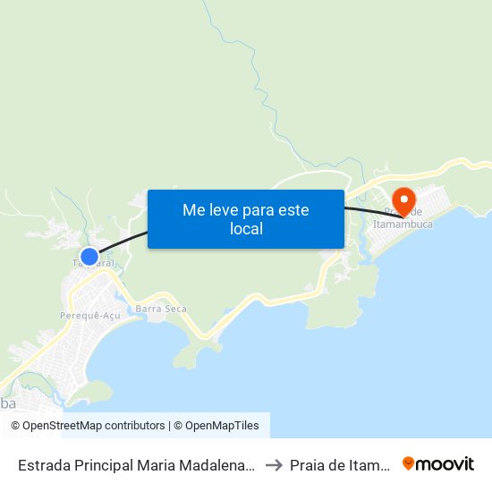 Estrada Principal Maria Madalena Charleaux, 454 to Praia de Itamambuca map