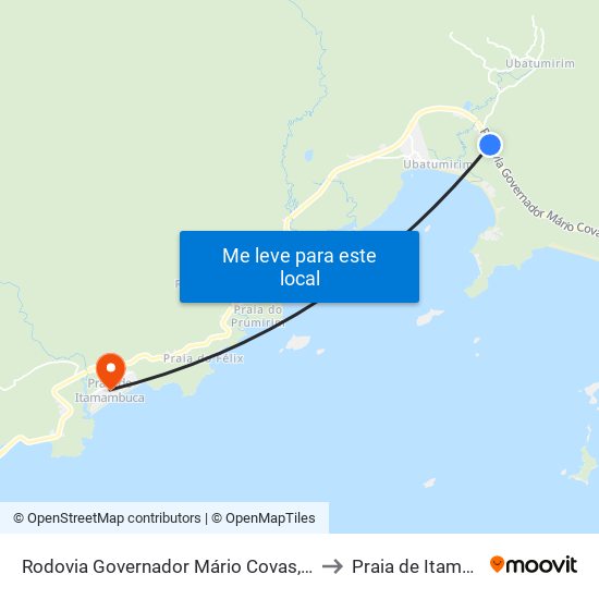 Rodovia Governador Mário Covas, 20361-22091 to Praia de Itamambuca map