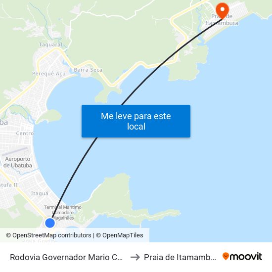 Rodovia Governador Mario Covas to Praia de Itamambuca map