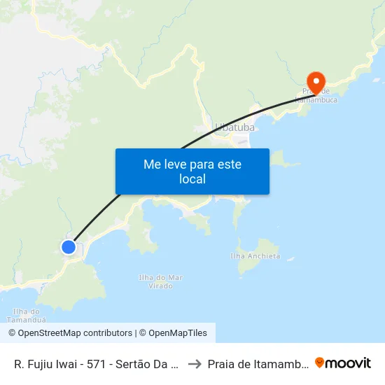 R. Fujiu Iwai -  571 - Sertão Da Quina to Praia de Itamambuca map