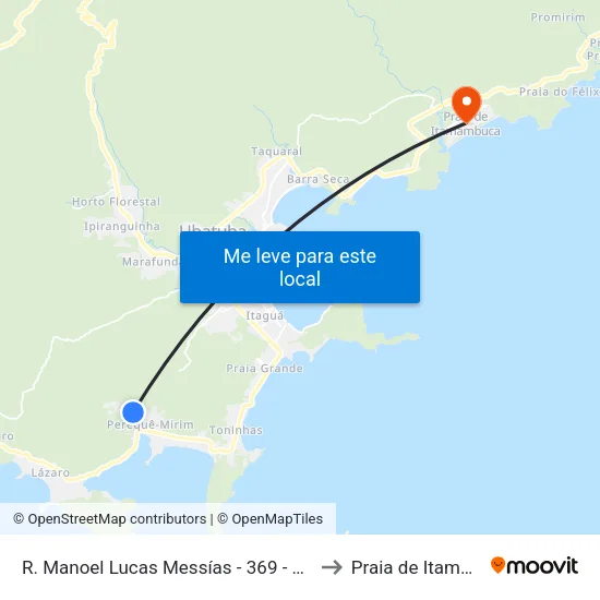 R. Manoel Lucas Messías -  369 - Pereque-Mirim to Praia de Itamambuca map