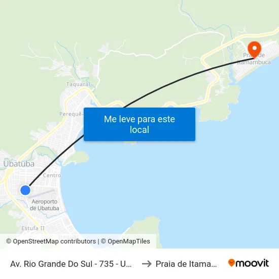 Av. Rio Grande Do Sul -  735 - Umuarama to Praia de Itamambuca map