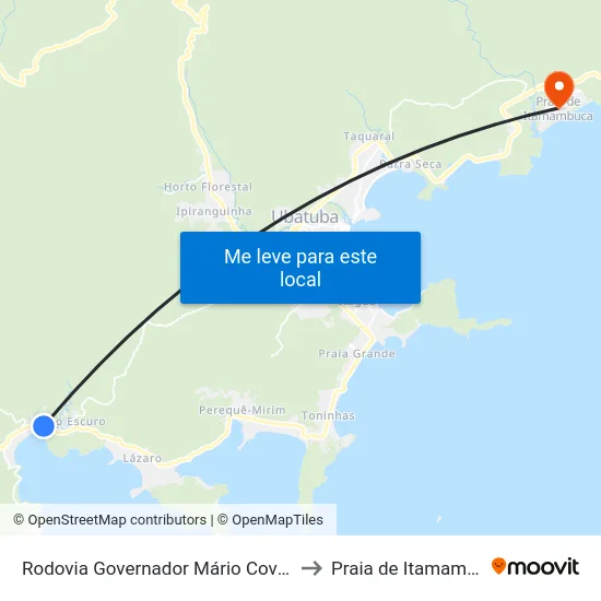 Rodovia Governador Mário Covas, 930 to Praia de Itamambuca map