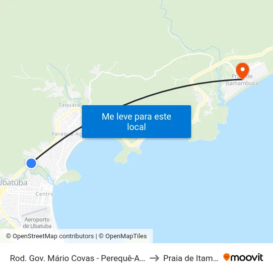 Rod. Gov. Mário Covas - Perequê-Acu -  Ubatuba - SP to Praia de Itamambuca map