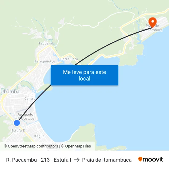 R. Pacaembu -  213 - Estufa I to Praia de Itamambuca map