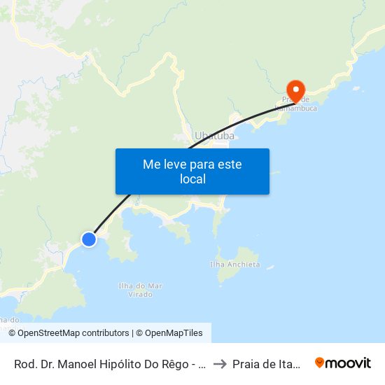 Rod. Dr. Manoel Hipólito Do Rêgo -  853-869 - Lagoinha to Praia de Itamambuca map