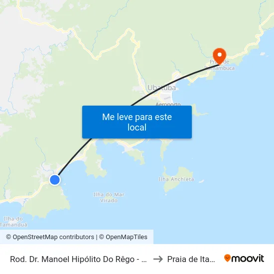 Rod. Dr. Manoel Hipólito Do Rêgo -  869-889 - Maranduba to Praia de Itamambuca map