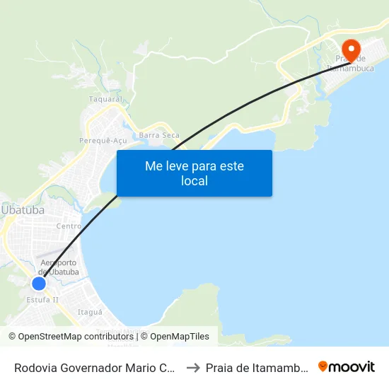 Rodovia Governador Mario Covas to Praia de Itamambuca map