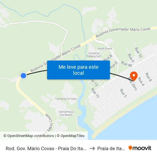 Rod. Gov. Mário Covas - Praia Do Itamambuca -  Ubatuba - SP to Praia de Itamambuca map