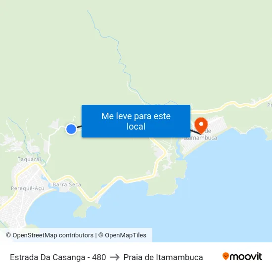Estrada Da Casanga -  480 to Praia de Itamambuca map