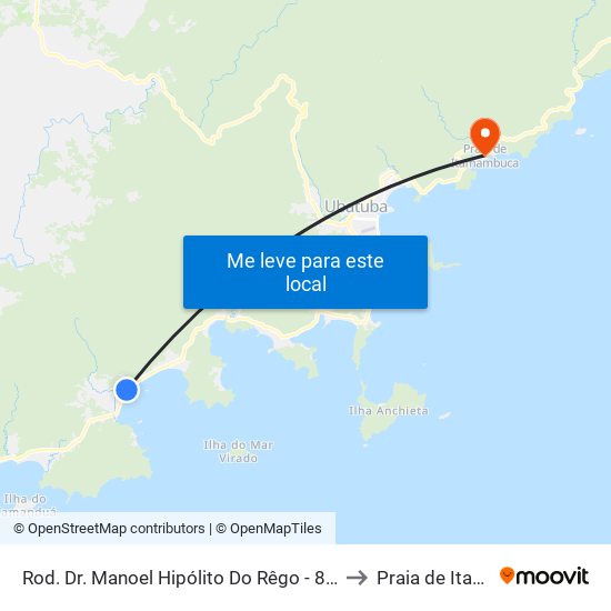Rod. Dr. Manoel Hipólito Do Rêgo -  851-889 - Praia Do Sape to Praia de Itamambuca map