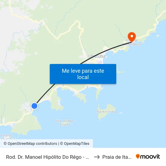 Rod. Dr. Manoel Hipólito Do Rêgo -  851-889 - Praia Do Sape to Praia de Itamambuca map