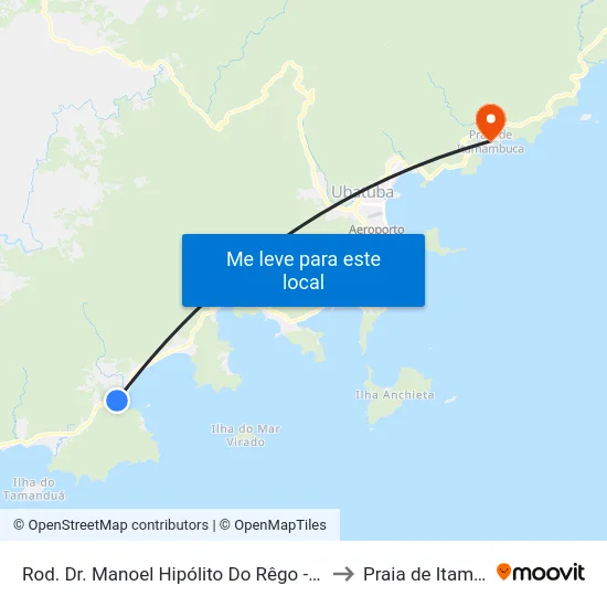 Rod. Dr. Manoel Hipólito Do Rêgo -  871 - Maranduba to Praia de Itamambuca map