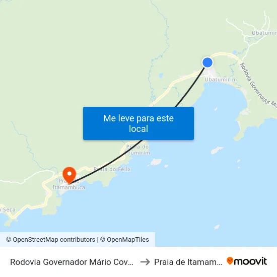 Rodovia Governador Mário Covas, 4285 to Praia de Itamambuca map