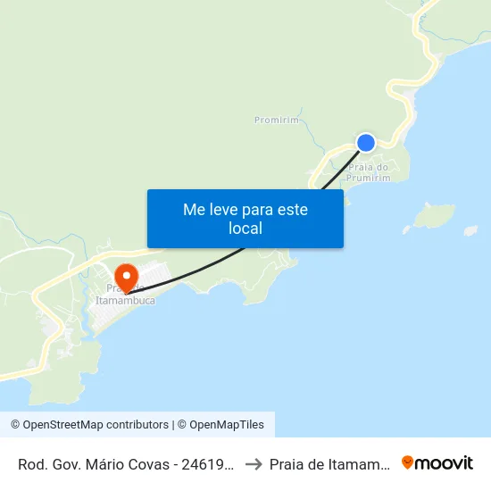 Rod. Gov. Mário Covas -  24619-25079 to Praia de Itamambuca map