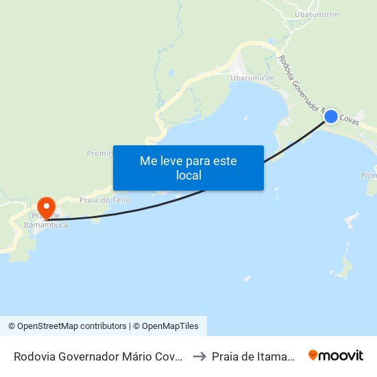 Rodovia Governador Mário Covas, 11622 to Praia de Itamambuca map
