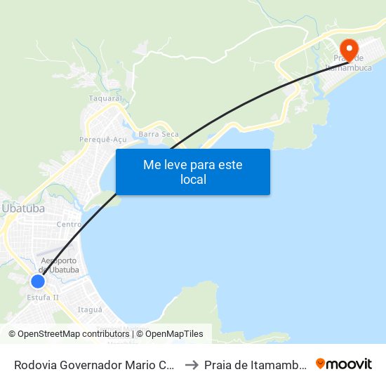 Rodovia Governador Mario Covas to Praia de Itamambuca map