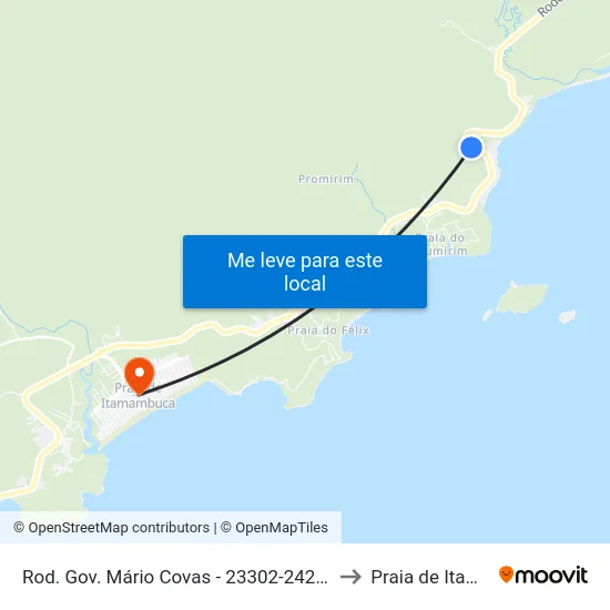 Rod. Gov. Mário Covas -  23302-24250 - Praia Do Puruba to Praia de Itamambuca map