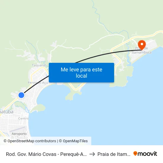 Rod. Gov. Mário Covas - Perequê-Acu -  Ubatuba - SP to Praia de Itamambuca map