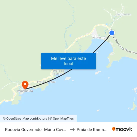 Rodovia Governador Mário Covas 20816 to Praia de Itamambuca map