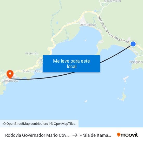 Rodovia Governador Mário Covas, 6229 to Praia de Itamambuca map