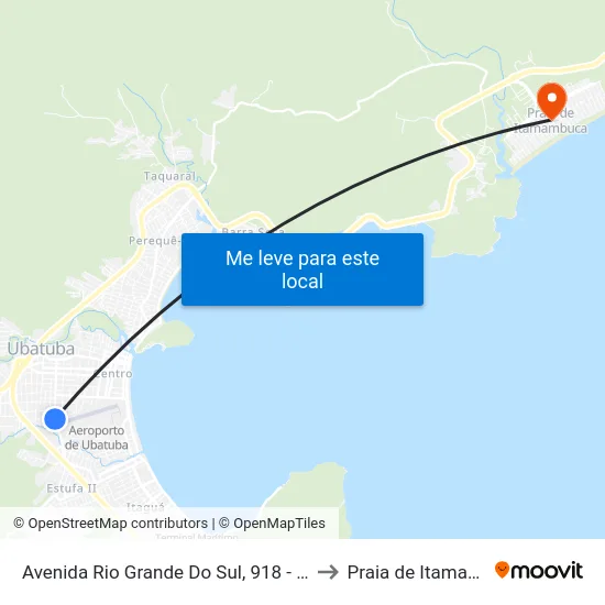 Avenida Rio Grande Do Sul, 918 - Umuarama to Praia de Itamambuca map