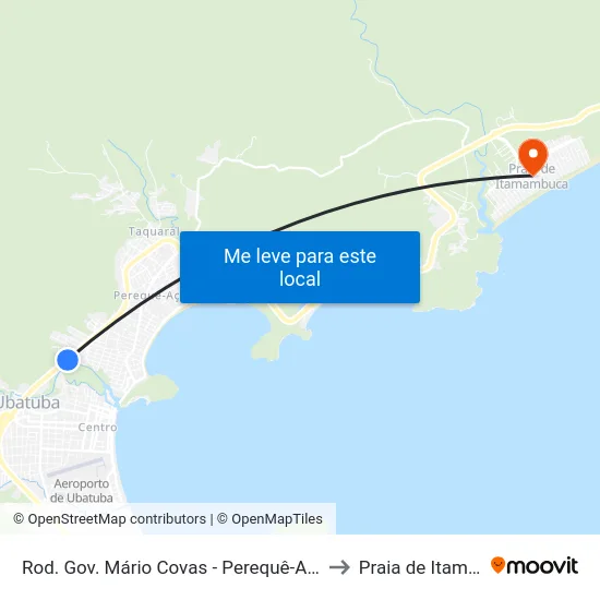 Rod. Gov. Mário Covas - Perequê-Acu -  Ubatuba - SP to Praia de Itamambuca map