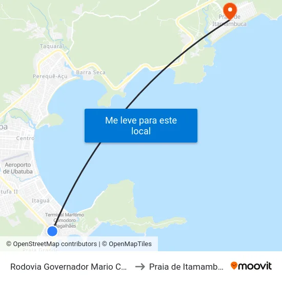 Rodovia Governador Mario Covas to Praia de Itamambuca map