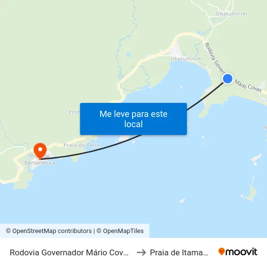 Rodovia Governador Mário Covas, 14585 to Praia de Itamambuca map