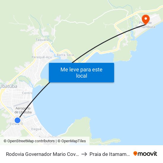 Rodovia Governador Mario Covas  324 to Praia de Itamambuca map